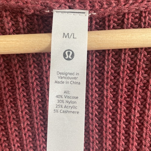 Lululemon Cashlu Knit Cardigan Sweater Sz M/L - Picture 4 of 6